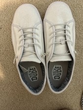 Men’s Hey Dude Cody Shoes White, Sz 9, Barely Worn
