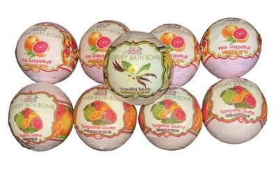 Lot of 9 BELA PREMIUM LUXURY Bath Bombs Grapefruit Tangerine Vanilla Bean - NEW!