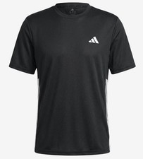 Adidas Men Work-out Essential 3S T-Shirts Black Training Tee Jersey Shirt KA3452
