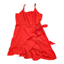 Large Red Sleeveless Mini Dress