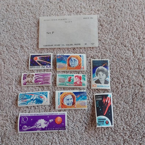 Russia Stamps. Space Flights 1962/1963. Used Set Of 9. - Picture 1 of 2