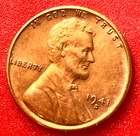 1941-S Lincoln Wheat Cent Penny GEM RED BU From an Original Bank Roll