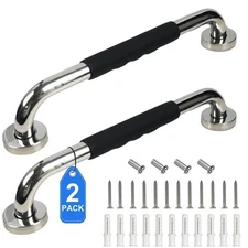 2pcs 16inch Grab Bars for Bathtub Shower Anti Slip Handicap Grab Bar for Elderly