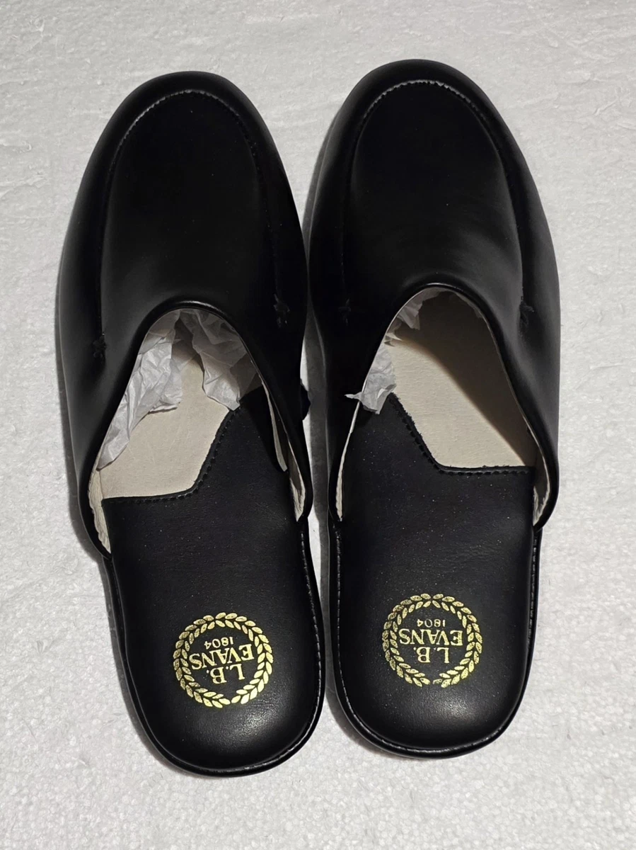 L.B. Evans #8345 Slip On Black Casual Leather Slippers Loafers Men’s 9.5M L.B. Evans Leather Slippers for Men for sale | eBay main image 4