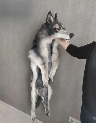 Fursuit Handmade Wolf Cloak Faux Fur Animal Pelt Viking Costume Cape Wearable