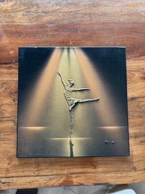 Ballet Dancer Ballerina 18''x18''    Impasto Style Raised Oil Painting on Canvas
