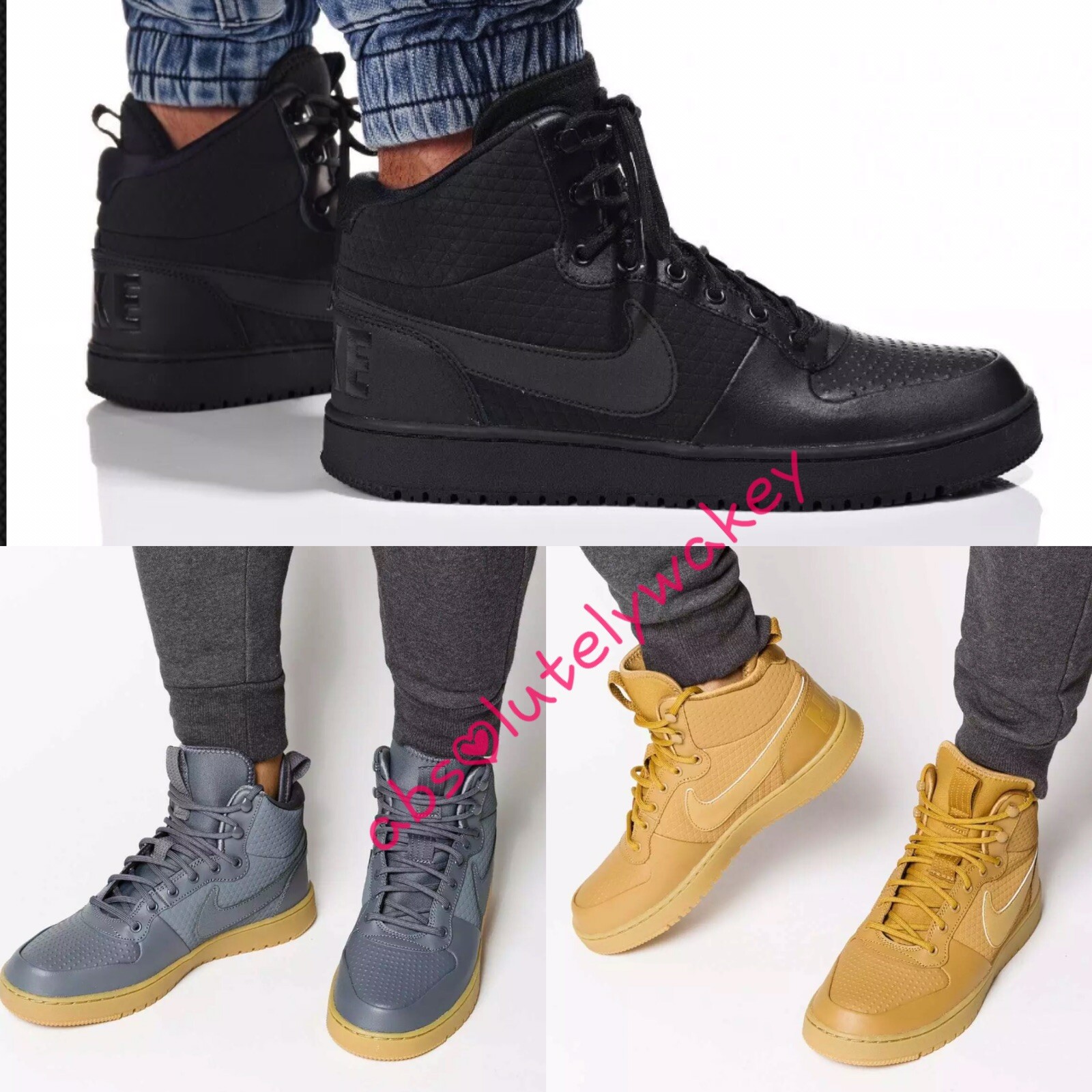 Nike Men&#039;s COURT BOROUGH Mid Top Winter Boots | eBay