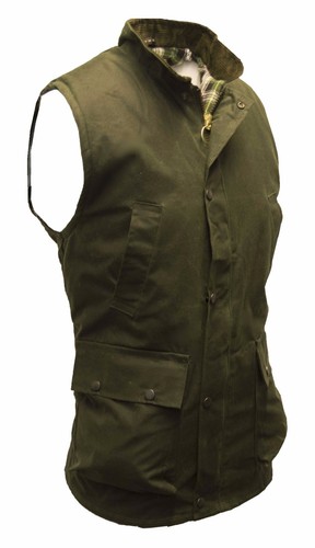 Wax Bodywarmer Waistcoat Gilet Waxed Countrywear Hunting S-5XL Olive Brown Navy - Picture 7 of 20