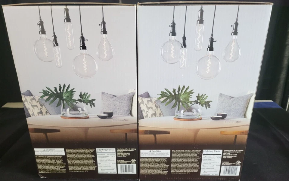 GE Vintage Style LED Light Bulb 6.5W Warm Candle Light 2 Pack - Image 2 of 2