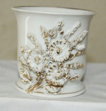 ANTIQUE SHAVING MUG Floral Embossed Vintage P...