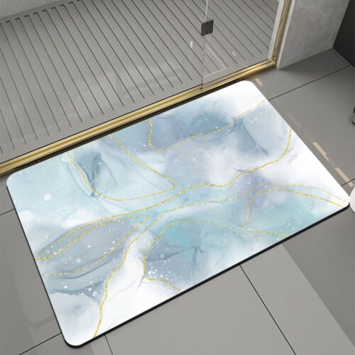 Tapis de bain antidérapant absorbant tapis de salle de bain vert 002 - Photo 1/6