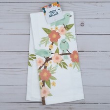 Kitchen Towel Birds Floral Flowers Dual Purpose