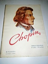 CHOPIN OBRAS ELEGIDAS RICORDI PER PIANOFORTE 