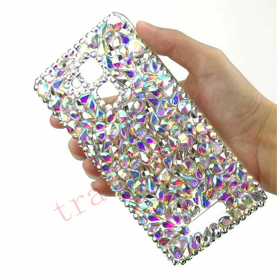Lujosa Funda Diamante Brillante Cristal Brillante Cubierta Trasera Para Varios Teléfonos Foto 2 de 2