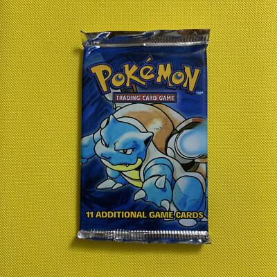 pokemon english booster packs Pokemon Base Set Unlimited English Booster Pack Blastoise Art Sealed RARE