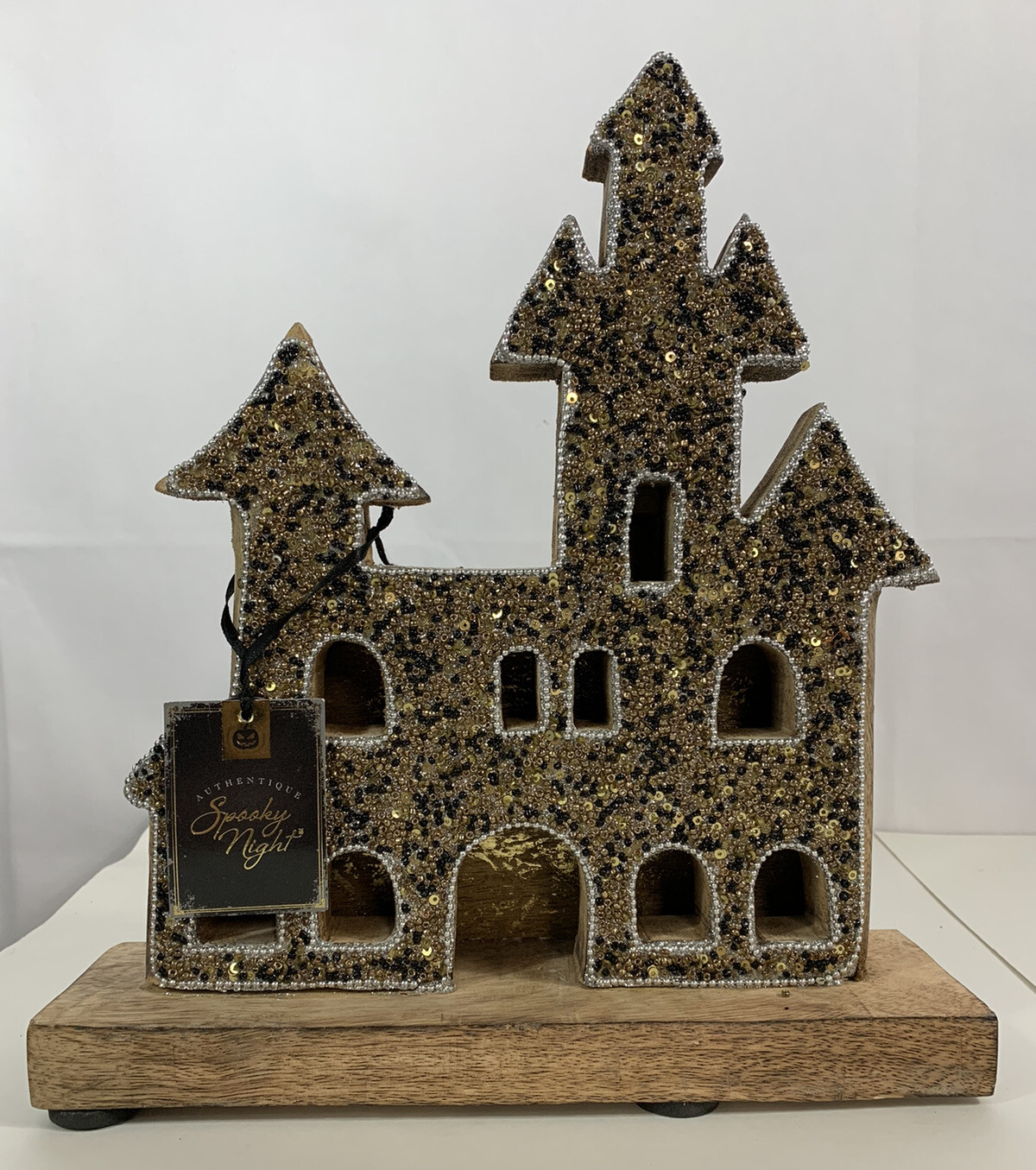 Authentique Halloween House Lighted Bead Bedazzle Spooky Night Battery