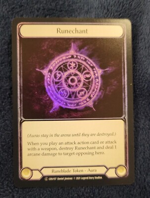 FAB Flesh and Blood - Runechant - RAINBOW FOIL CRU Crucible of War NM ...