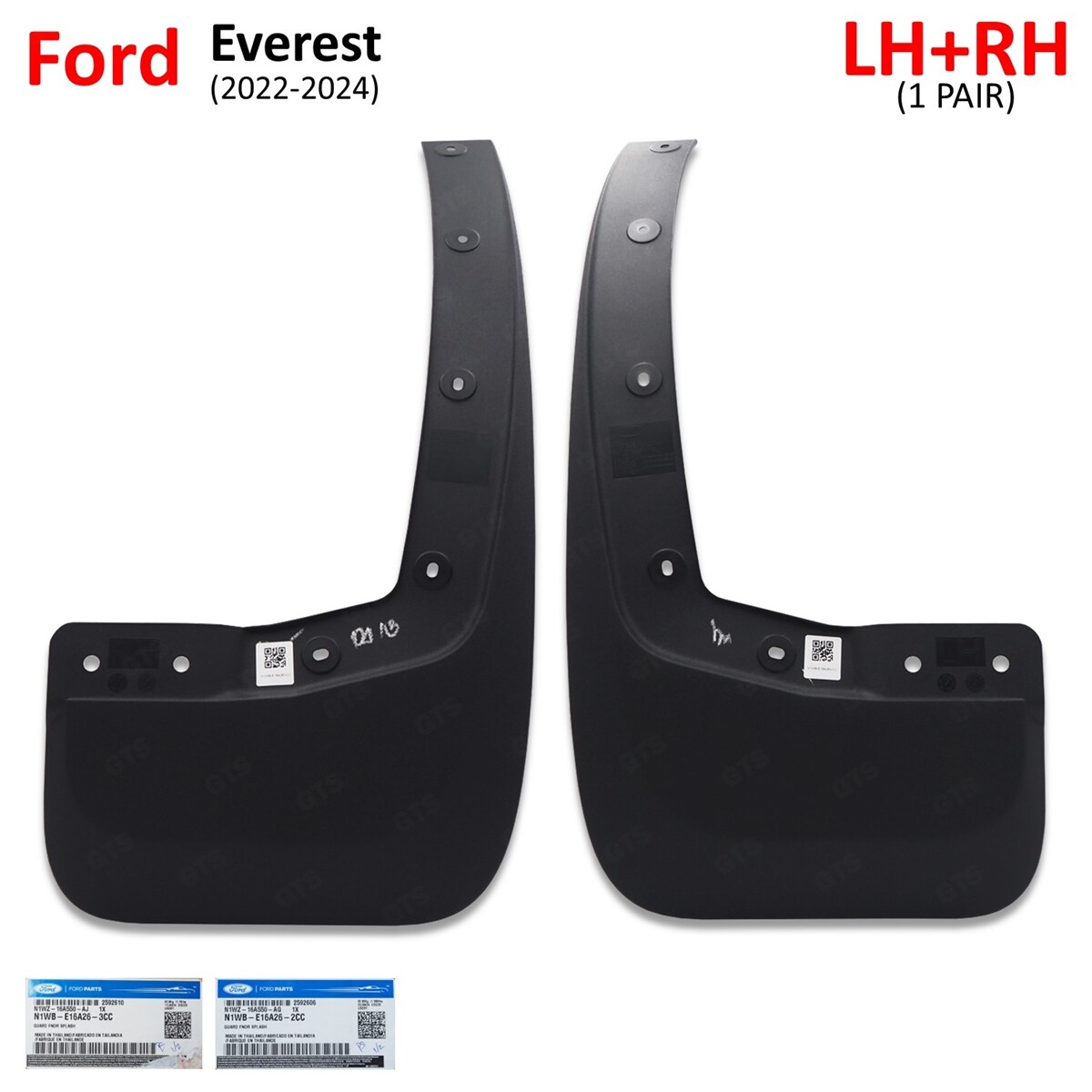 For Ford Ranger Everest Next Gen 2022 - 24 Front L+R Mud Flaps