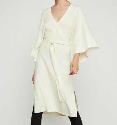bcbg faux wrap robe dress