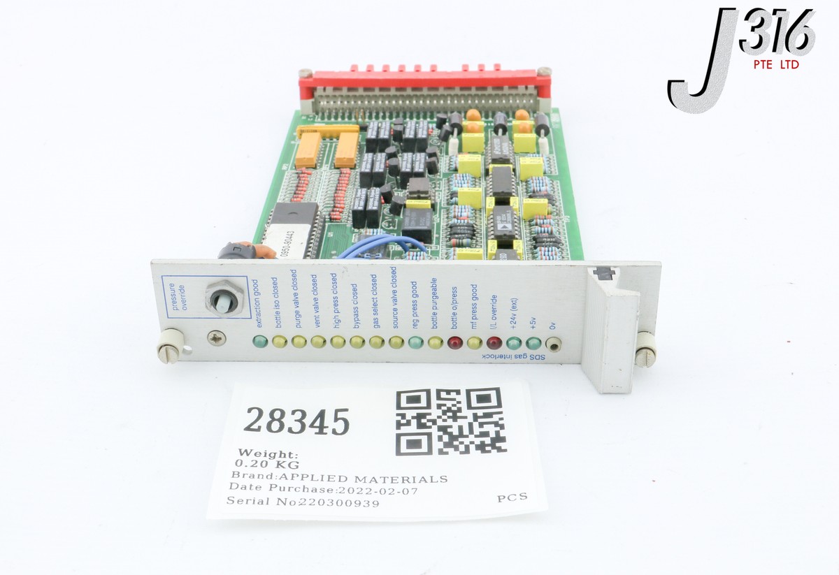 28345 APPLIED MATERIALS PCB, SDS GAS INTERLOCK, 0020-14785 0100
