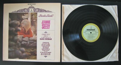Jeannie Seely Thanks, Hank (1967) LP Vinyl Record Monument MLP8073 Monaural Mono