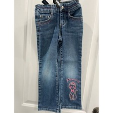 Zana Di Girls Jeans with Pink Princess Designs Size 5