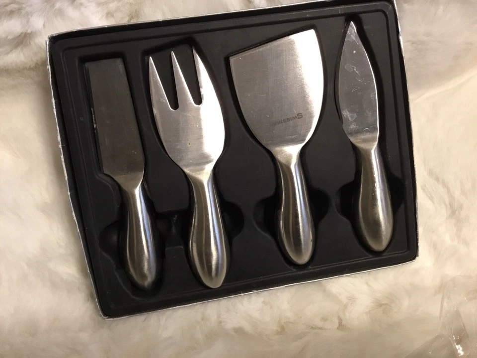 Raro Queso Swissmar, Juego de Cuchillos 4 Piezas Pequeño Acero Inoxidable Foto 2 de 4