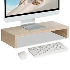20 inch Monitor Stand Riser for Desk, TV/Screen/PC/Printer/Laptop Riser Maple.