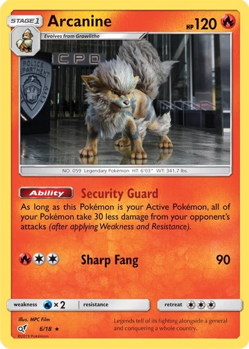 Arcanine 6/18 Detective Pikachu
