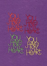 YOU HAVE MY HEART die cuts scrapbook cards
