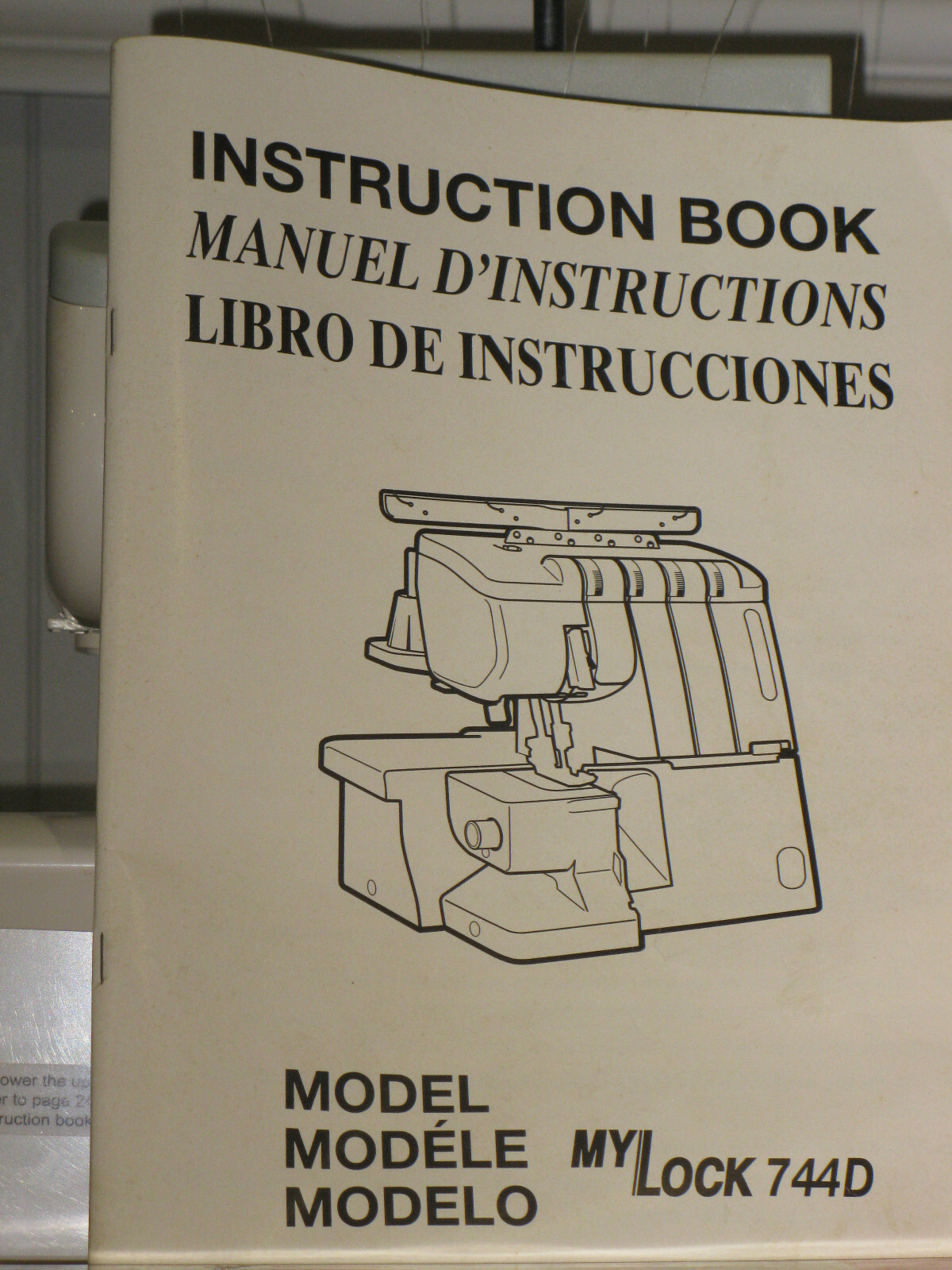 Janome My Lock 744D Overlocker, Used Only Once, 2,3 & 4 Thread Free Arm