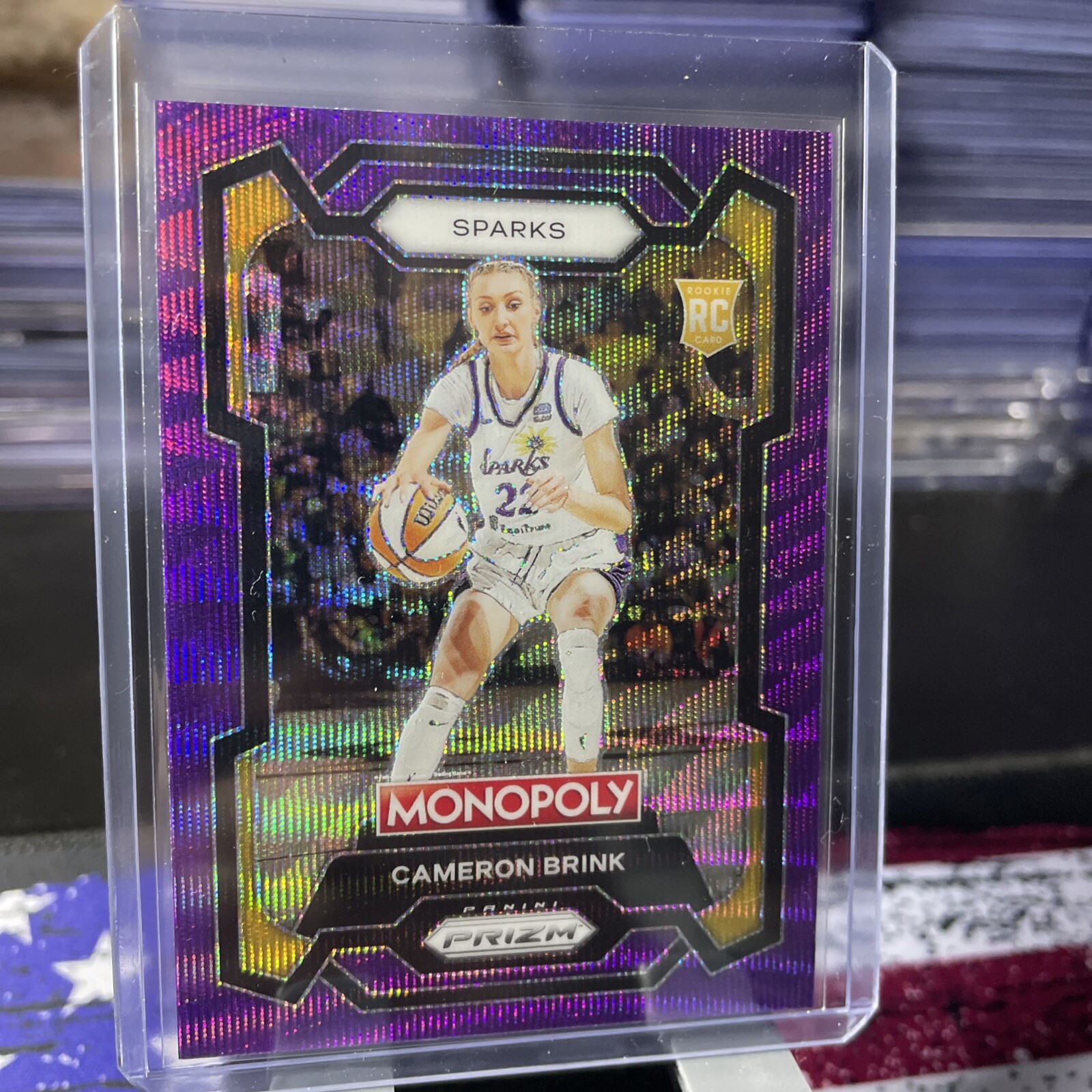 Cameron Brink 2024 Panini Prizm Monopoly WNBA Purple Wave Prizm Rookie Card-#39