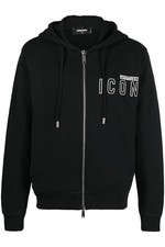 Dsquared2 Logo Print Kapuzenjacke Schwarz Herren