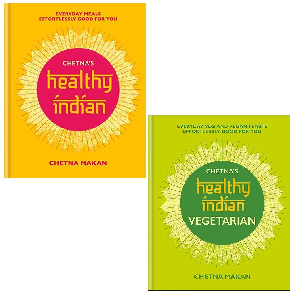 Chetna Makan 2 Books Collection Set Chetnas Healthy Indian and Vegetarian NEW