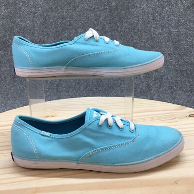 Keds Shoes Womens Champion Low Flats Sneakers WF52425 Blue Canvas Lace Up 