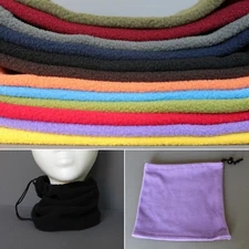 fleece neck face warmer gator gaitor tube scarf warm ski lightweight drawstring