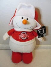 The Memory Company Weighted Plush Snowman, Ohio State Buckeyes