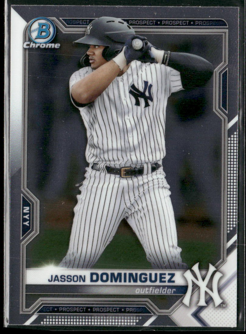 Jasson Dominguez 2021 Bowman Chrome Prospects #BCP-213 - New York Yankees