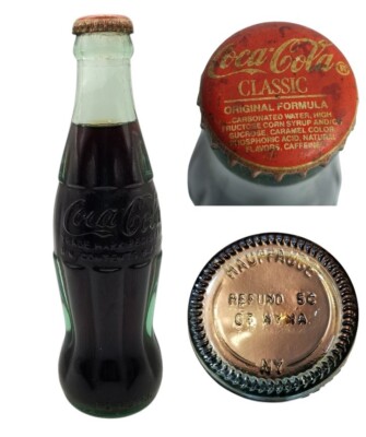 Coca Cola Classic 6oz Unopened Bottle Red Cap Hauppauge NY CT MA 5¢ Deposit VTG