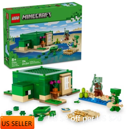 LEGO Minecraft The Turtle Beach House Construction Toy 21254