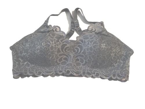 Bali Bralette M Wireless Comfort Flex Bra J Hook Blue DF6591 Lacy Lightly Padded