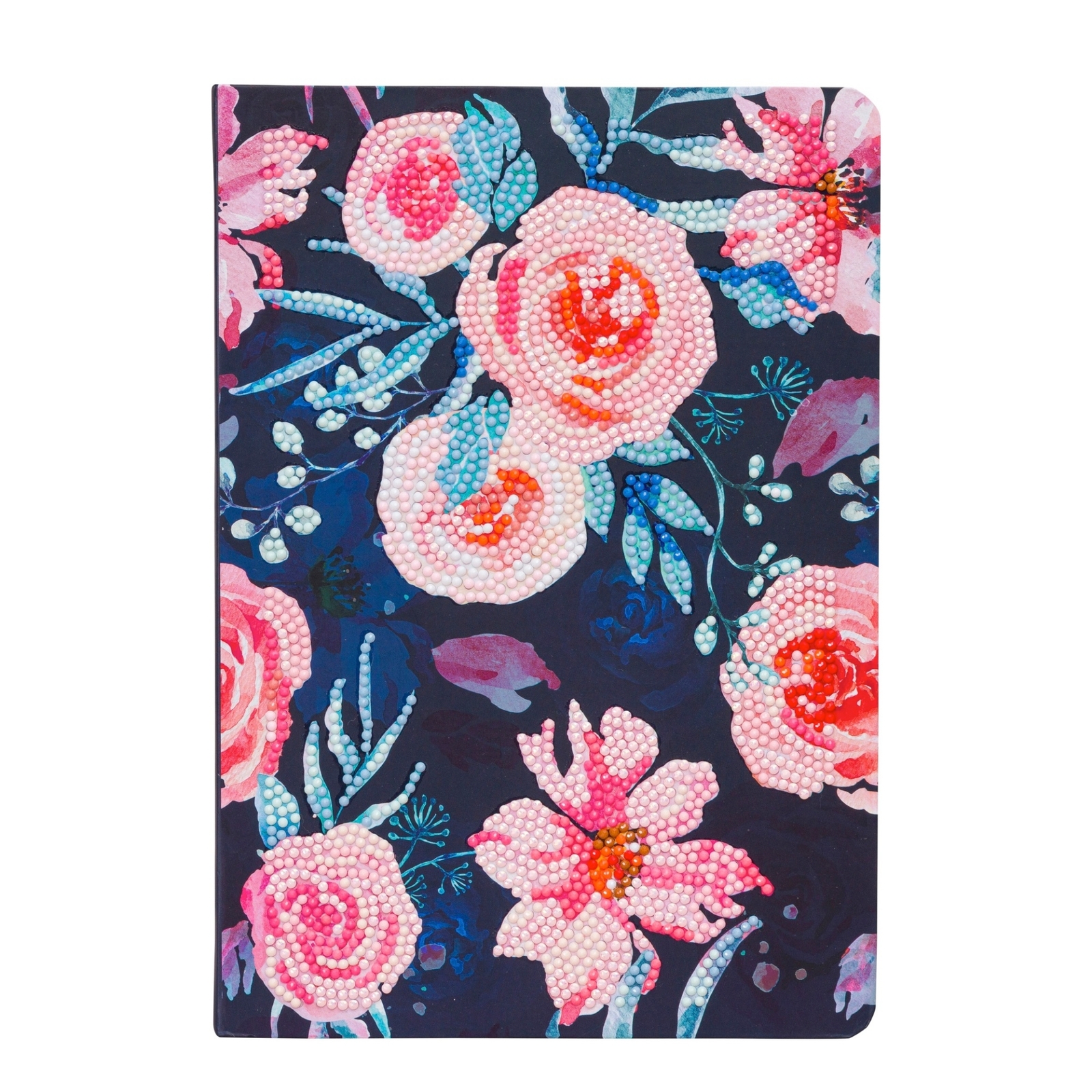Pretty Pink Flowers 26X18CM Crystal Art Notebook