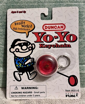 1998 Basic Fun Duncan Imperial Red Yo-Yo Keychain New In Package