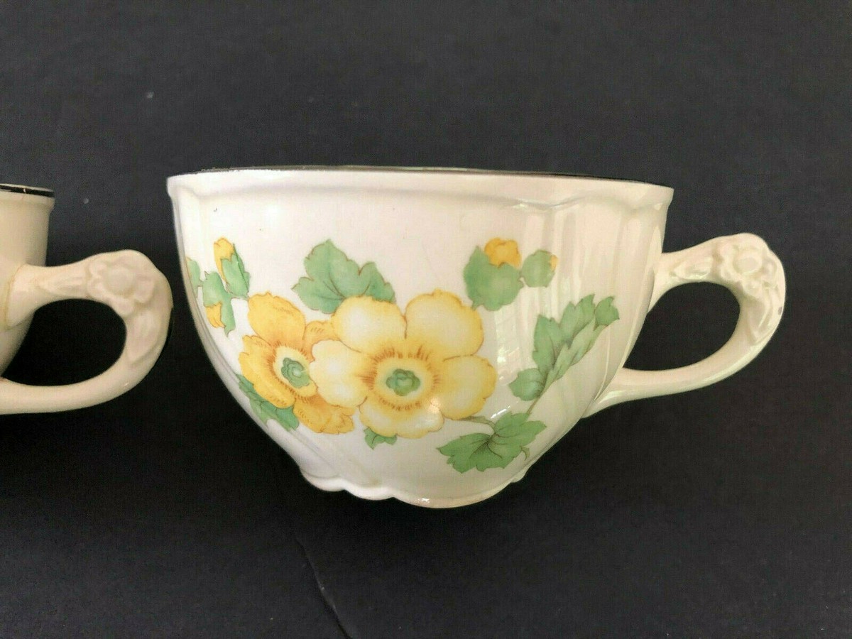 Taylor Smith Taylor TST China Laurel 904 Yellow Floral - Lot of 2