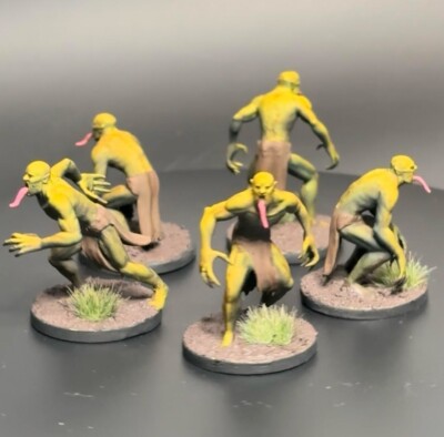 5 Ghouls dungeons and dragons miniatures hand painted Monsters Tabletop Gaming