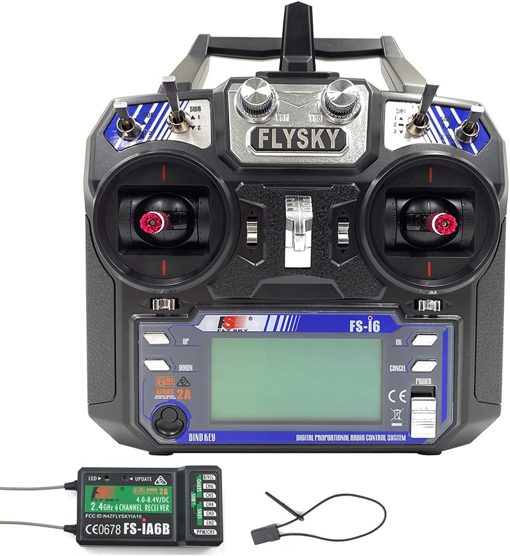 FS-I6 6CH 2.4GHz RC Transmitter & FS-Ia6B Receiver for Multirotors & Planes