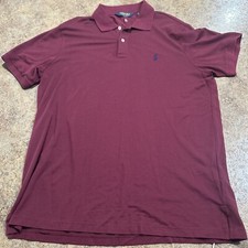 Polo Ralph Lauren Burgandy Red Performance Moisture Wicking Golf Polo Shirt XXL