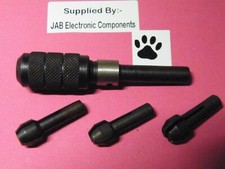 4 pc Pin Chuck Vice set (3 Collets) 6.25mm Spindle Collet 0 - 2.5mm 5116 45g 6T2