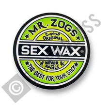 Adesivo surf sex wax verde lime stile vintage surf premium
