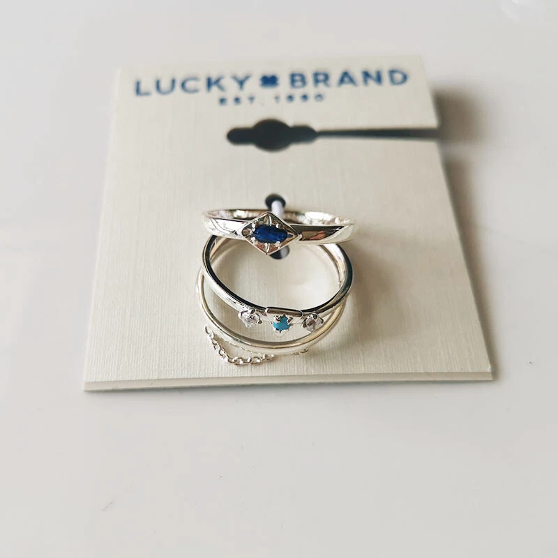 Nuevos 3 piezas Anillos Marca Suerte Regalo Moda Mujeres Fiesta Joyería 2 Estilo Elegido Talla #7 Foto 2 de 3